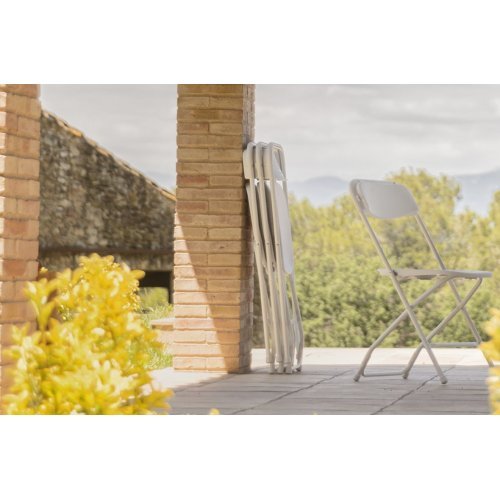 Silla plegable de polipropileno Alex Chair White 2
