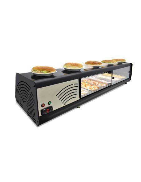 Parte trasera Vitrina refrigerada para tapas 6VTG VISION | 145 x 39 x 30 cm