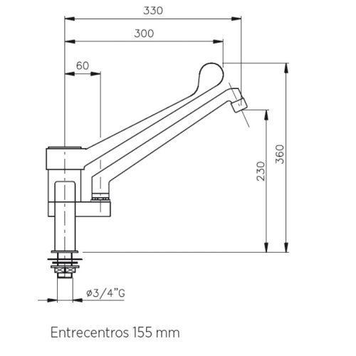 Grifo monomando GM2D E de Edenox 2