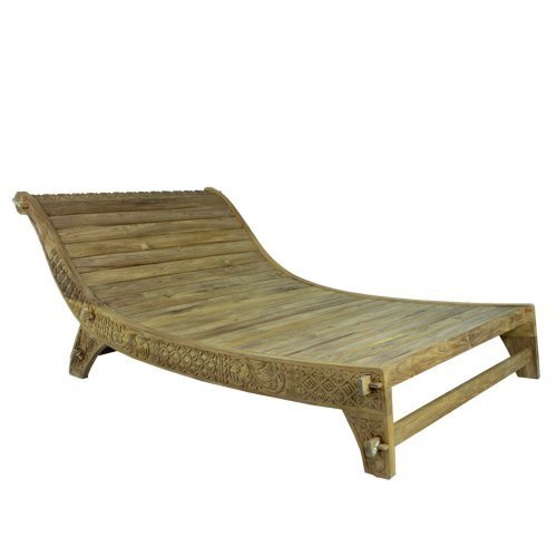 Daybed Lalong de Mooma | Teca reciclada y cojín gris claro 2