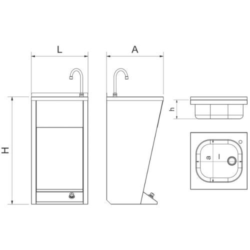 Lavamanos 061012 Fricosmos | 1 pulsador | Agua fría y caliente 2