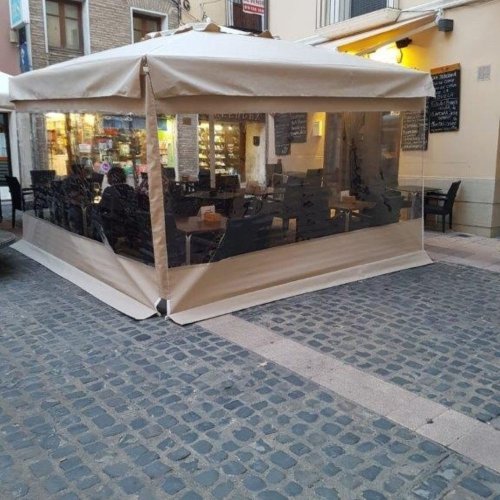 Cortina para cerramientos beige 2