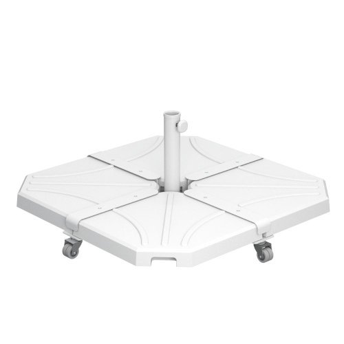 Base para parasol KIT CROSS Blanco con 4 pesas SLAB 110 kg