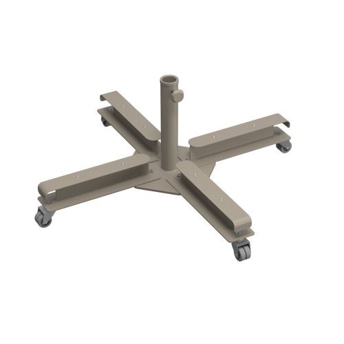 Base para parasol KIT CROSS taupe con 4 pesas SLAB 110 kg 2