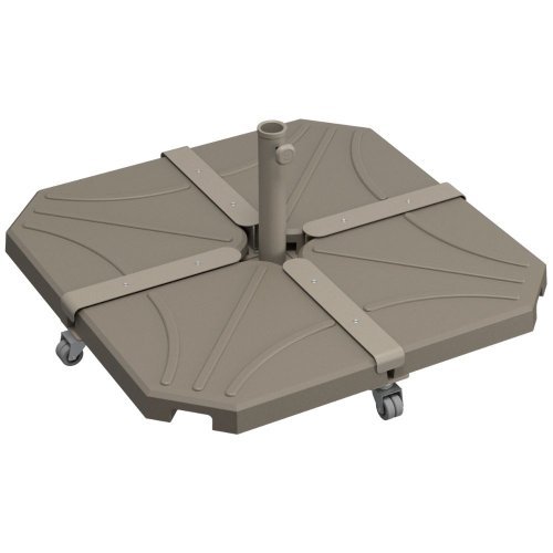Base para parasol KIT CROSS taupe con 4 pesas SLAB 110 kg