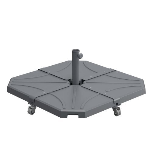 Base para parasol KIT CROSS antracita con 4 pesas SLAB 110 kg | Ø57 mm