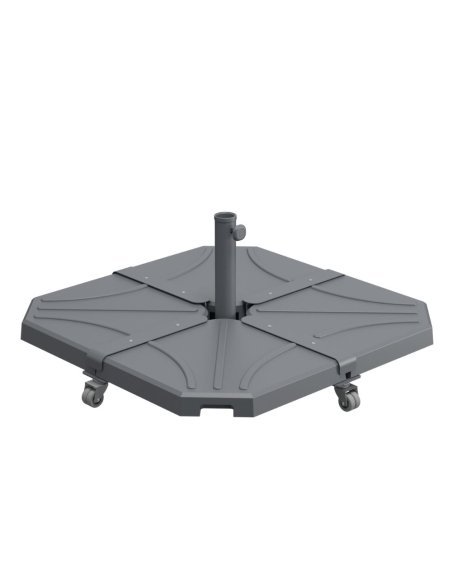 Base para parasol KIT CROSS antracita con 4 pesas SLAB 110 kg | Ø57 mm Base para parasol KIT CROSS antracita con 4 pesas SLAB 110 kg | Ø57 mm