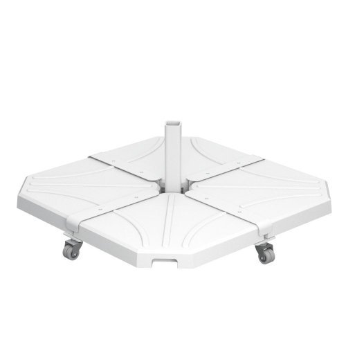 Base para parasol KIT CROSS RIO Blanco con 4 pesas SLAB 110 kg