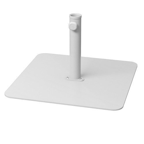 Base de acero cuadrada para parasol 18 kg blanca LOOP