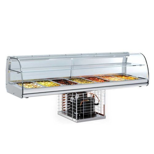 Vitrina de tapas VET 7 P GR Infrico | Sistema refrigerado | 1268 x 410 x 230 mm