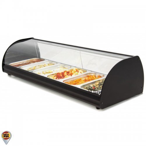 Vitrina caliente baño maría 6CT ARILEX | 6 Cubetas GN 1/3 | 1168 x 390 x 287 mm |