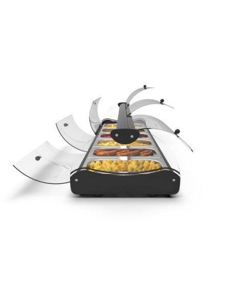 Vitrina de tapas refrigerada self-service Sayl S6N puertas abiertas