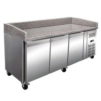 Mesa refrigerada para pizzas PZ3600TN | 3 puertas | Capacidad 635 litros | 2025 x 800 x 1000 mm