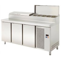 Mesa refrigerada preparación MRP-180E | 3 puertas | Capacidad 445 litros | 1800 x 708 x 850 mm