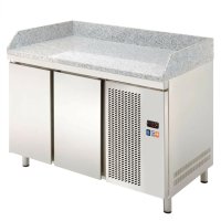 Mesa refrigerada de preparación MRPG-135 | Encimera de granito | 2 puertas | 290 litros | 1342 x 700 x 850 mm