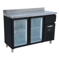 Bajo mostrador refrigerado Wondercool FM-2 Black | Capacidad 176 litros | 2 puertas de cristal | 1492 x 600 x 1045 mm