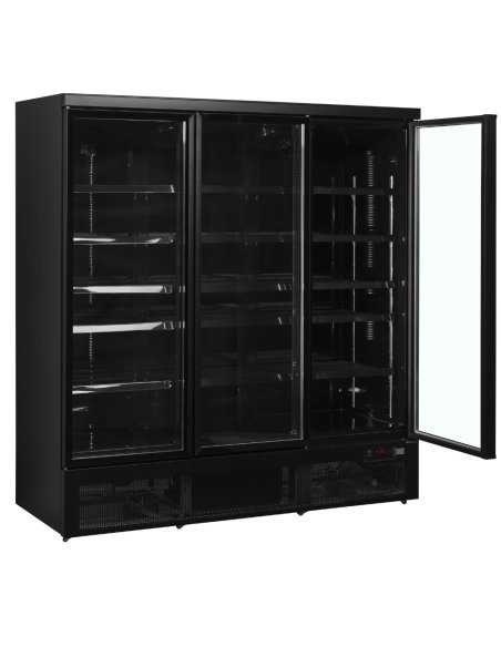 Armario expositor refrigerado Atom Maxi C3DBB Tefcold con puerta abierta