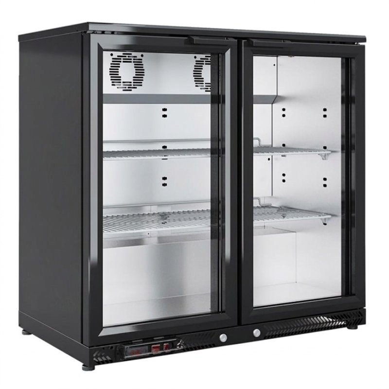 Expositor refrigerado ETB-90 S1 Edenox | 2 puertas de cristal | Capacidad 151 litros | 900 x 535 x 870 mm