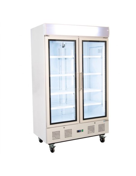 Armario expositor refrigerado APE-902-C HC Edenox | 2 puertas de cristal | Capacidad 1078 litros | 1200 x 710 x 2050 mm