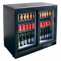 Botellero refrigerado ETB-90 CC S1 Edenox | 2 puertas correderas | Capacidad 151 litros | 900 x 535 x 870 mm