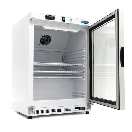 Frigorífico expositor 200 L blanco con puerta de cristal 09405006 | 3 estantes ajustables | Con iluminación 2