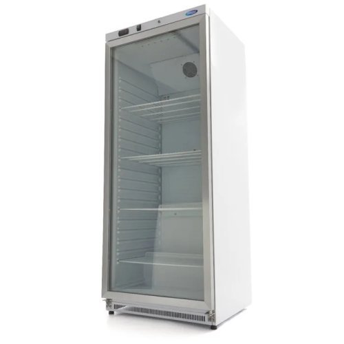 Frigorífico expositor 600 L blanco con puerta de cristal 09405030 | Capacidad neta 613 L | 780 x 700 x 1900 mm