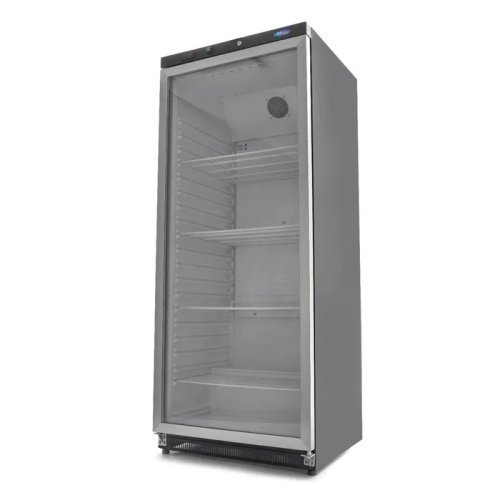 Frigorífico expositor 600 L negro con puerta de cristal 09405032 | Capacidad neta 613 L | 780 x 700 x 1900 mm