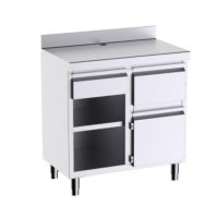 Mueble cafetero Distform F3020001 | Acero inoxidable AISI 304 | 1000 x 600 x 1050 mm
