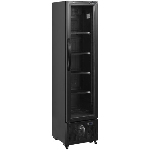 Expositor de bebidas estrecho negro Tefcold FS176H Black