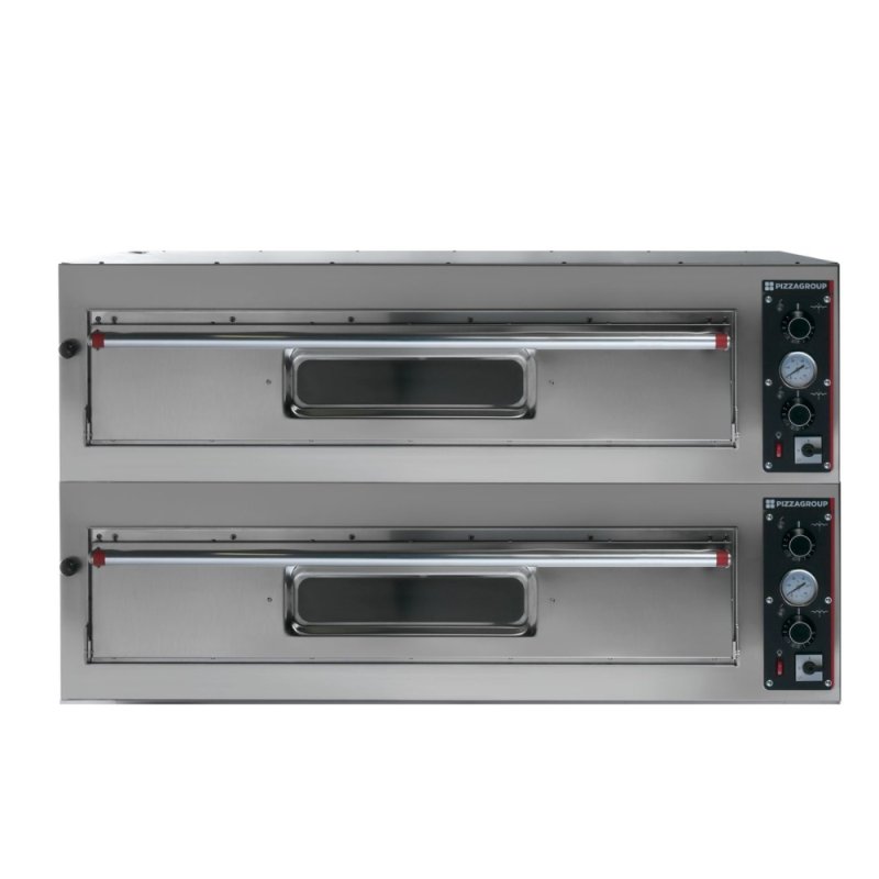 Horno de pizza eléctrico 2 cámaras Pizza Group Entry Max 12L | 12 pizzas Ø 34 cm | 19,8 kW | 1340 x 920 x 680 mm