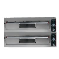 Horno de pizza eléctrico 2 cámaras Pizza Group Entry Max 12L | 12 pizzas Ø 34 cm | 19,8 kW | 1340 x 920 x 680 mm